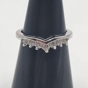 Nevada Silver Mine Silver Tone & CZ Ring (6)